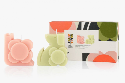 Orla Kiely Moulded Dog and Snail Candle Gift Set 200g
